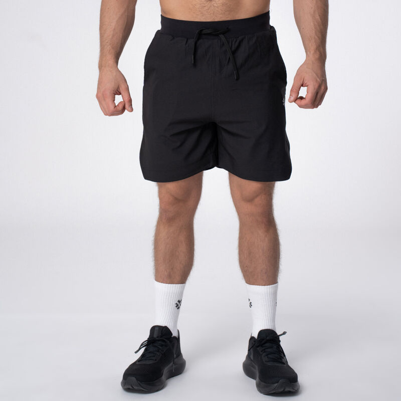 Polleo Men's Spartan 2-In-1 Training Shorts, Black 